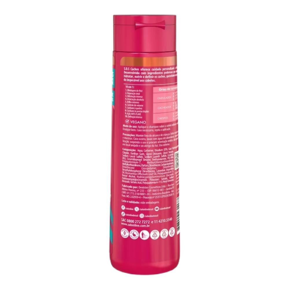 Salon Line S.O.S Cachos Multibenefícios Shampoo 300ml 300ml 3