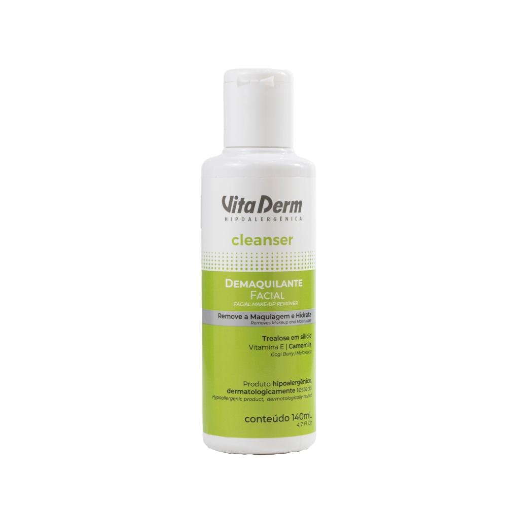Vita Derm Hipoalergênica Cleanser Demaquilante Facial 140ml