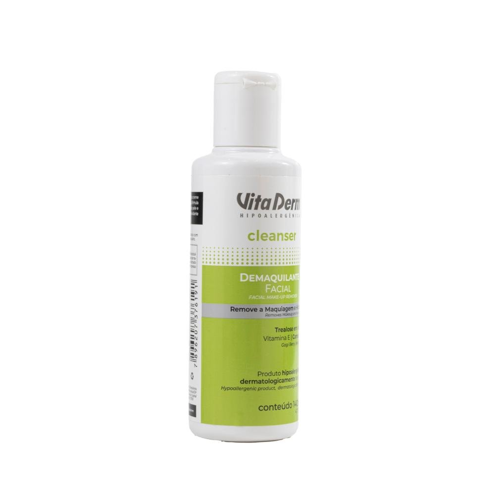 Vita Derm Hipoalergênica Cleanser Demaquilante Facial 140ml 140ml 2