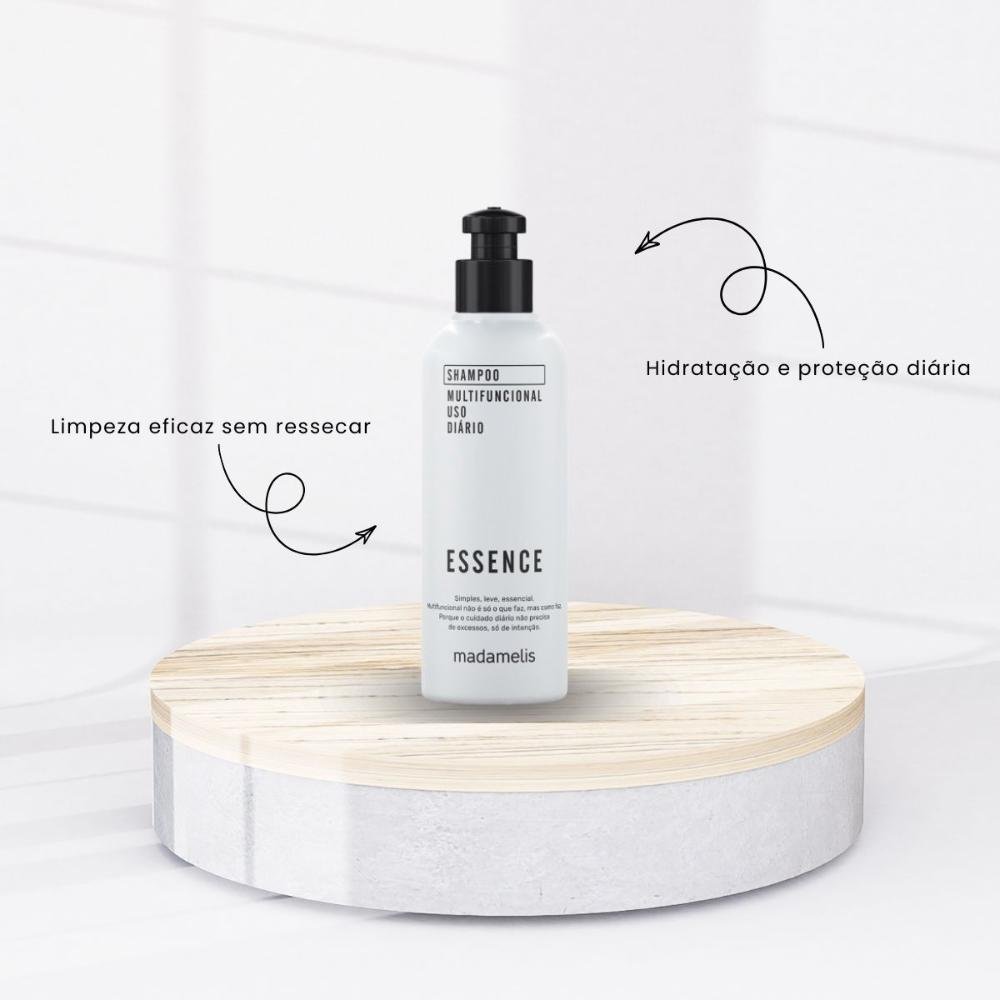 Madamelis Kit Shampoo e Creme Essence Uso Diário Brilho e Maciez 250 ml ÚNICO 2