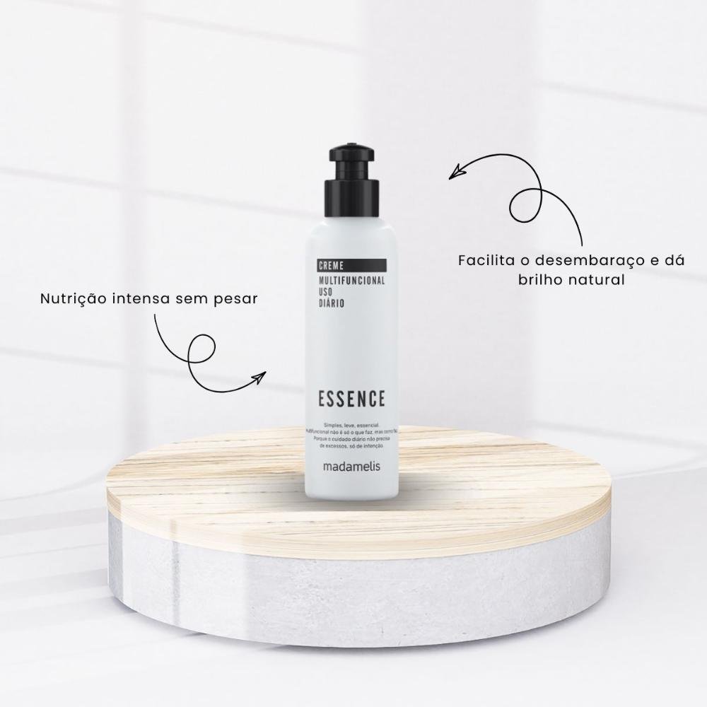 Madamelis Kit Shampoo e Creme Essence Uso Diário Brilho e Maciez 250 ml ÚNICO 3
