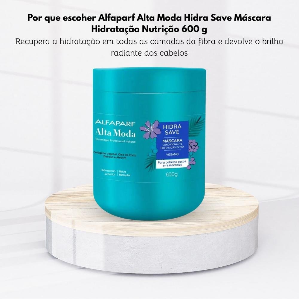 Máscara Alfaparf Alta Moda Hidra Save Máscara de Hidratação 600 g 600g 5