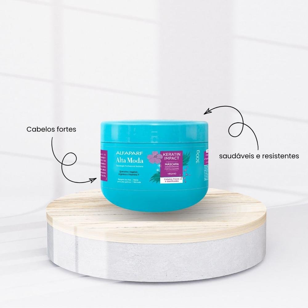 Máscara Alfaparf Alta Moda Keratin Impact Fortalecedora 300 ml 300ml 2