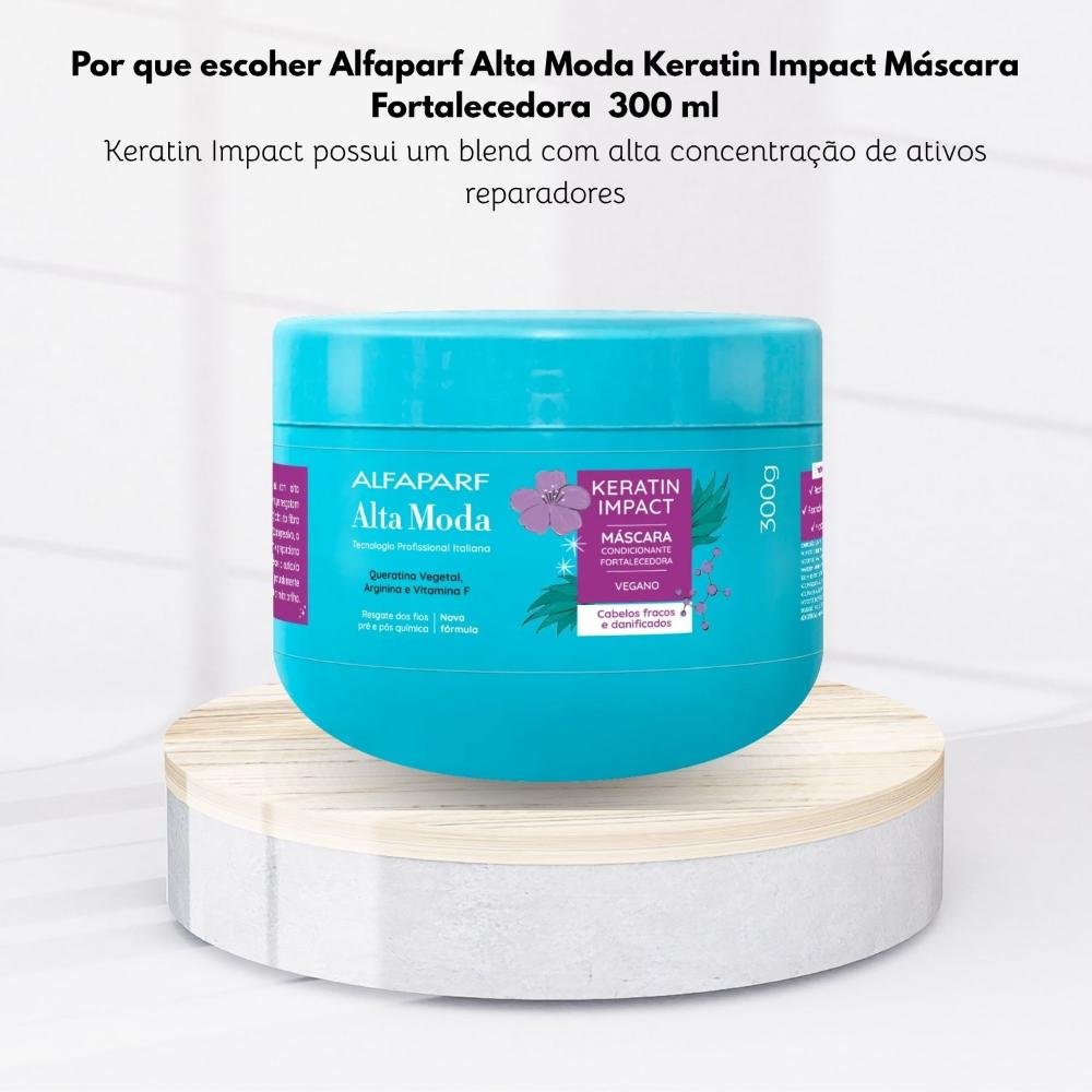 Máscara Alfaparf Alta Moda Keratin Impact Fortalecedora 300 ml 300ml 5