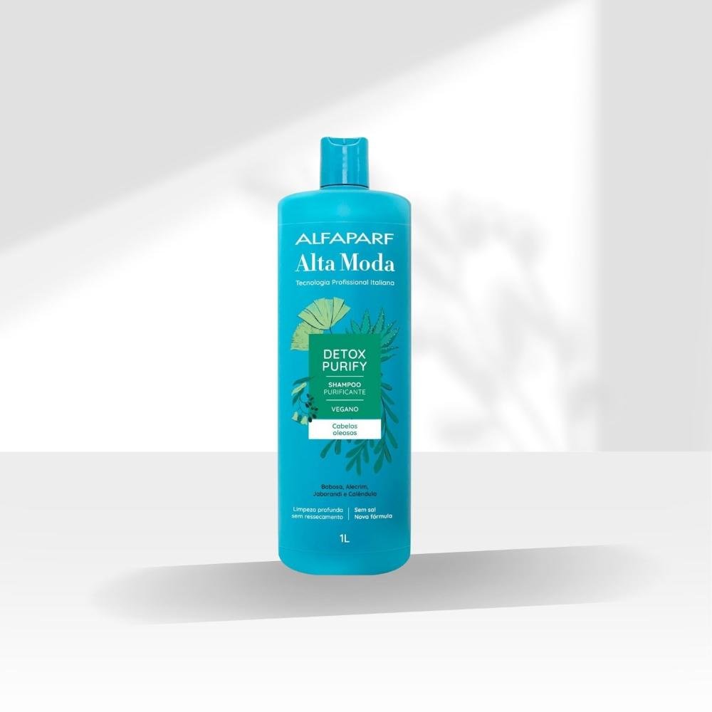 Shampoo Antirresíduo Alfaparf Alta Moda Detox Purify Equilíbrio Purificação 1 Litro 1L 3