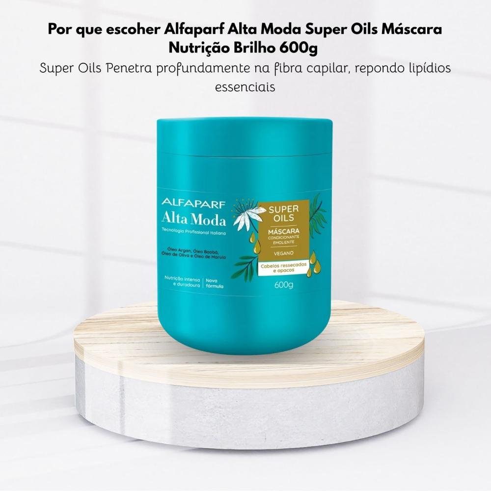 Máscara Alfaparf Alta Moda Super Oils Máscara de Nutrição e Brilho 600 g 600g 5