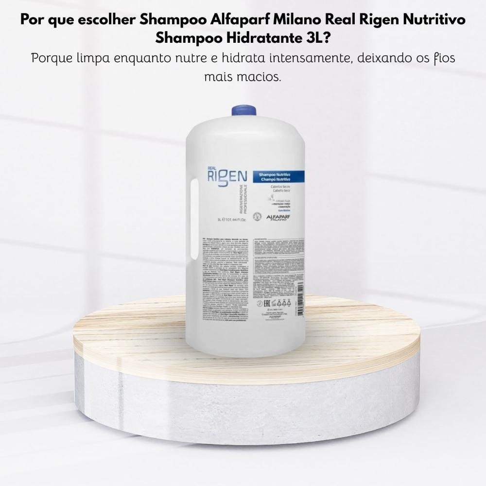 Shampoo Alfaparf Milano Real Rigen Nutritivo Shampoo Hidratante 3 Litros 3L 5