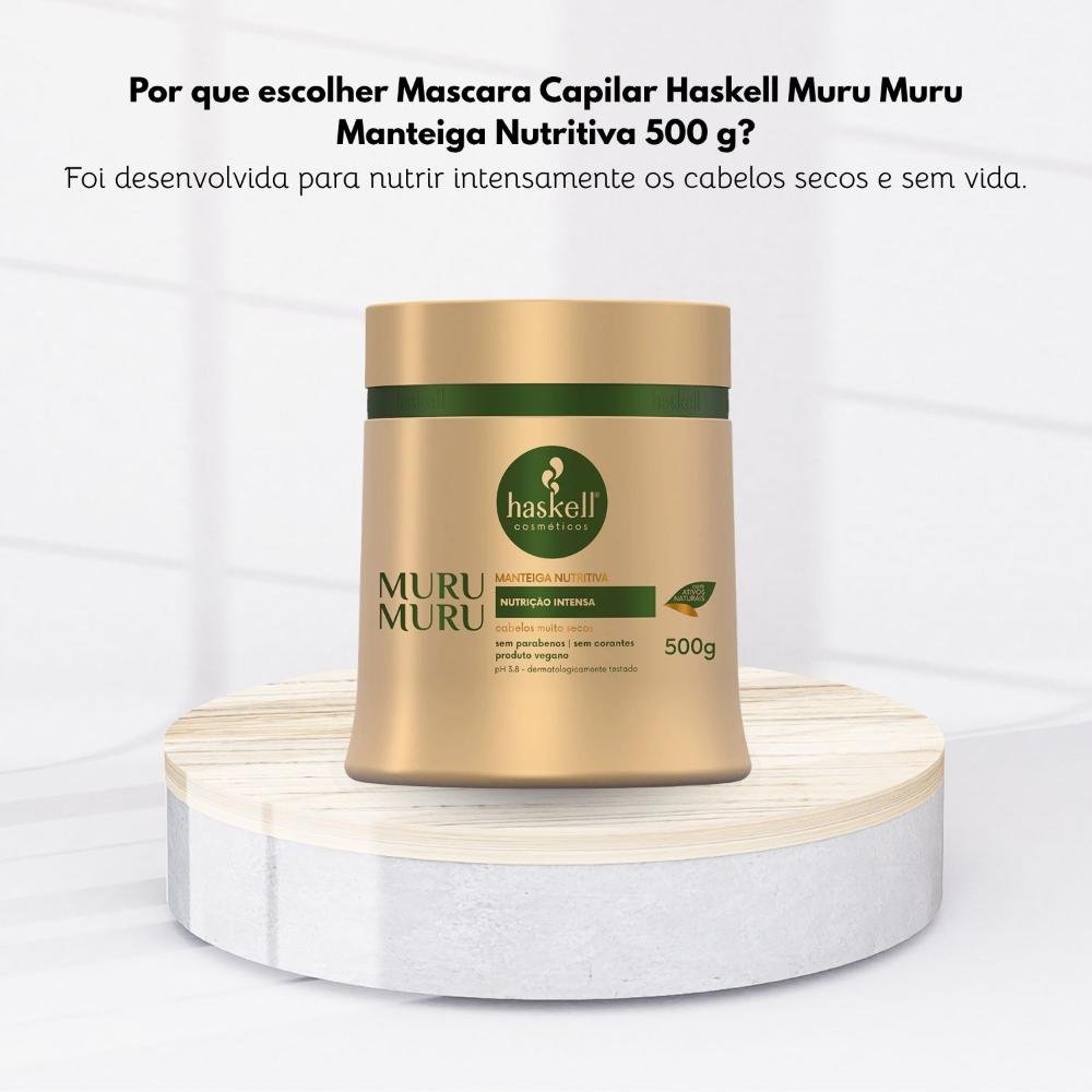 Mascara Capilar Haskell Muru Muru Manteiga Nutritiva 500 g 500g 5
