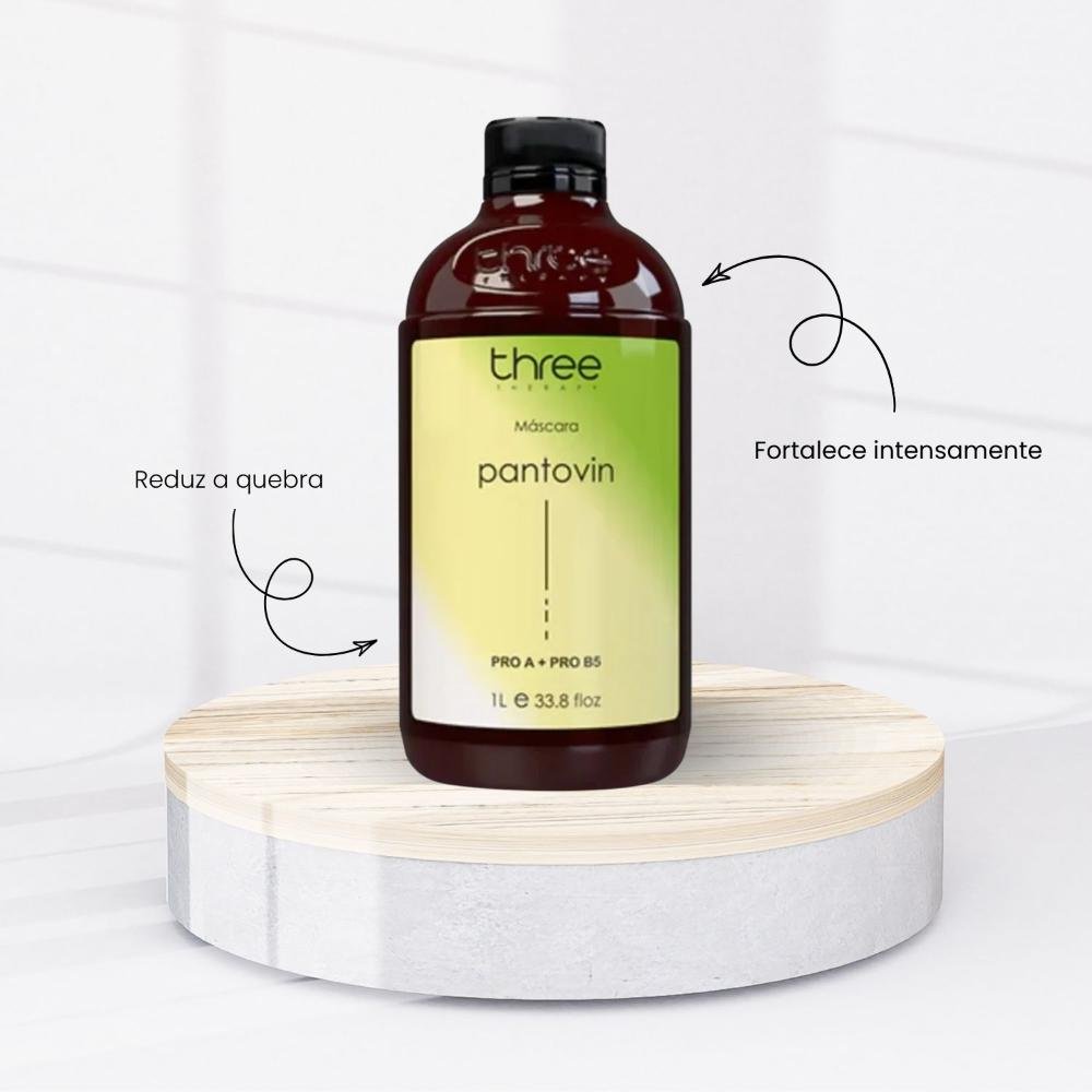 Three Therapy Pantovin Máscara Capilar Fortalecimento 1L 1L 2