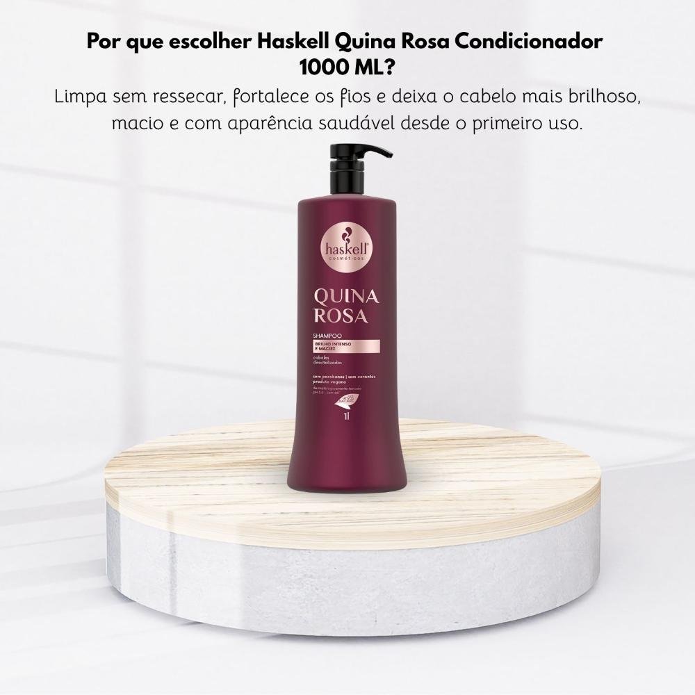 Condicionador Haskell Quina Rosa Fortalecimento 1000ml 1L 5