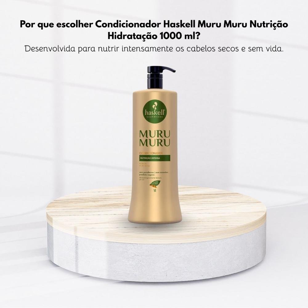 Condicionador Haskell Muru Muru Nutrição Hidratação 1000 ml 1L 5