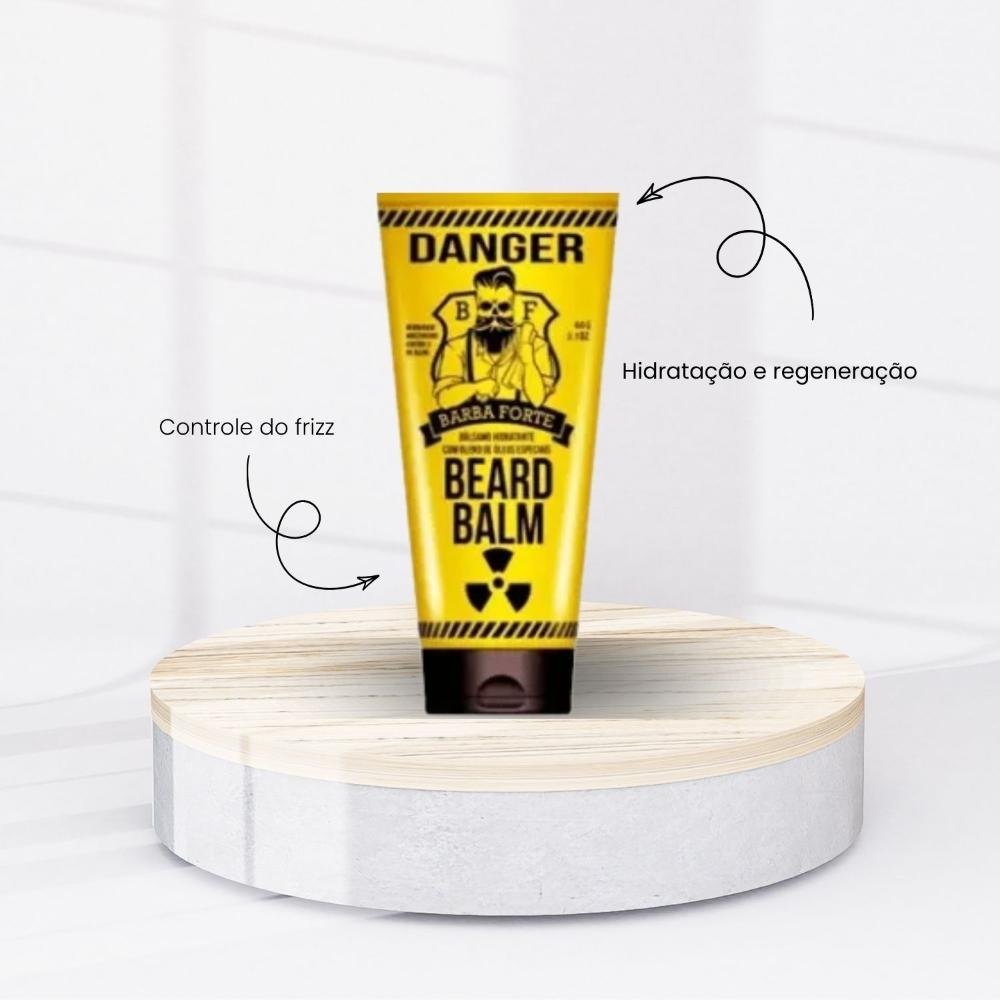 Danger Kit Viagem Barba Forte 4 Produtos Cuidado Completo ÚNICO 2