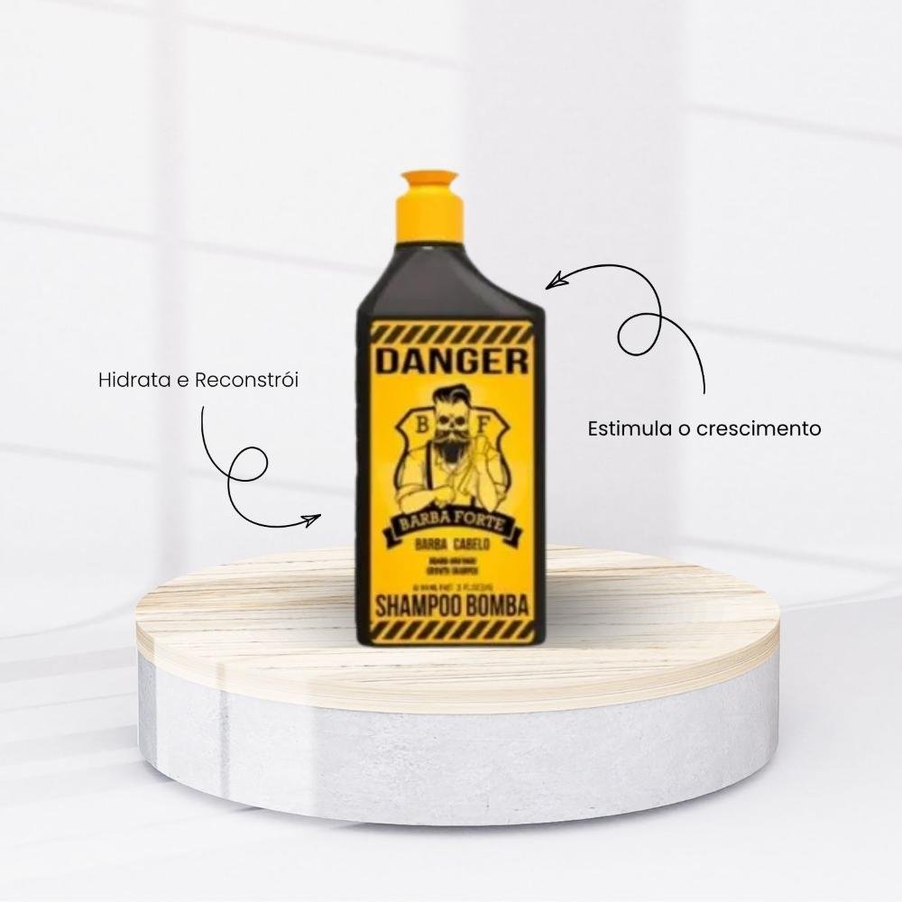 Danger Kit Viagem Barba Forte 4 Produtos Cuidado Completo ÚNICO 3