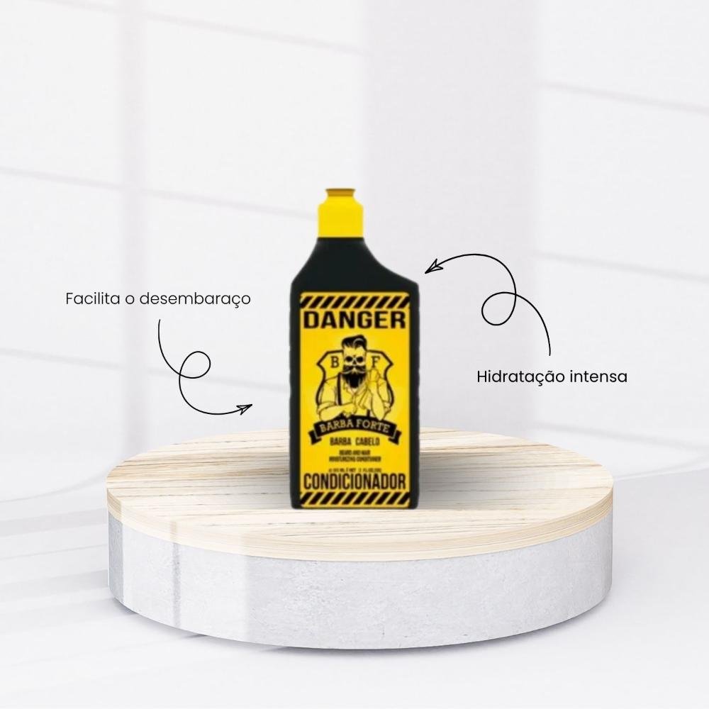 Danger Kit Viagem Barba Forte 4 Produtos Cuidado Completo ÚNICO 4