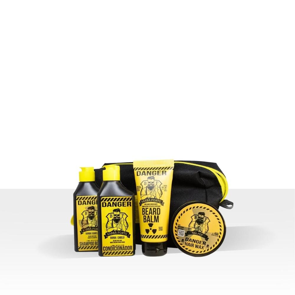 Danger Kit Viagem Barba Forte 4 Produtos Cuidado Completo ÚNICO 6