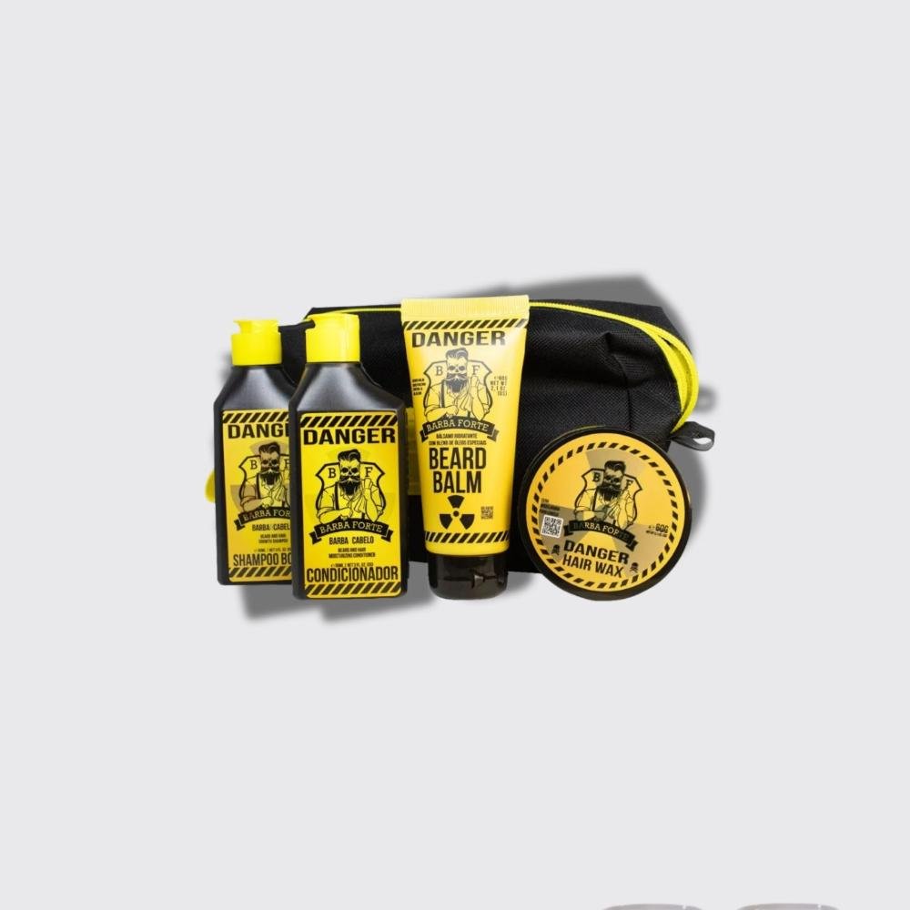 Danger Kit Viagem Barba Forte 4 Produtos Cuidado Completo ÚNICO 7