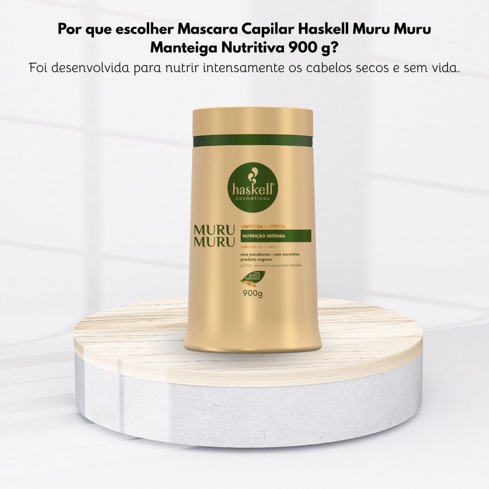 Mascara Capilar Haskell Muru Muru Manteiga Nutritiva 900 g 900g 5