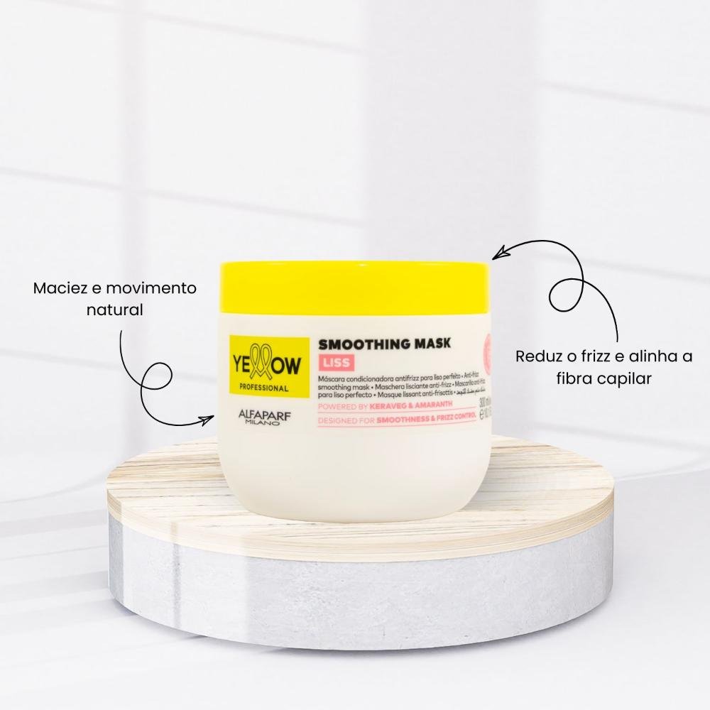 Máscara Yellow Liss Smoothing Condicionadora Antifrizz 300ml 300ml 2