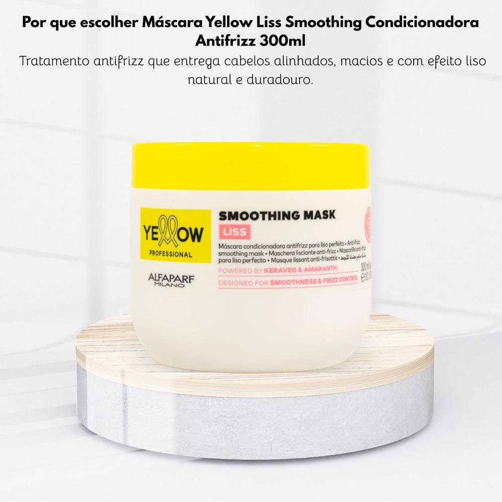 Máscara Yellow Liss Smoothing Condicionadora Antifrizz 300ml 300ml 5