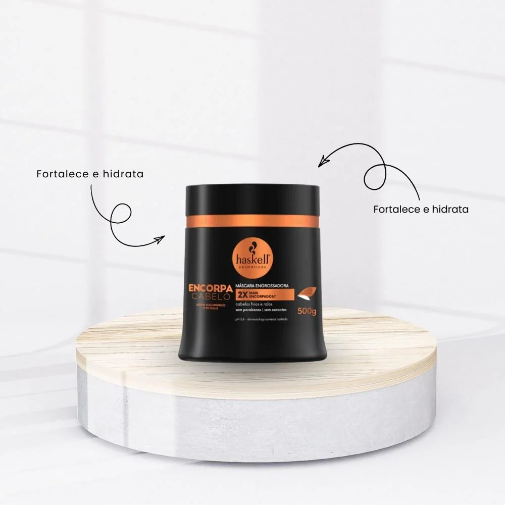 Máscara Tratamento Haskell Encorpa Cabelo Volume 500 g 500g 2