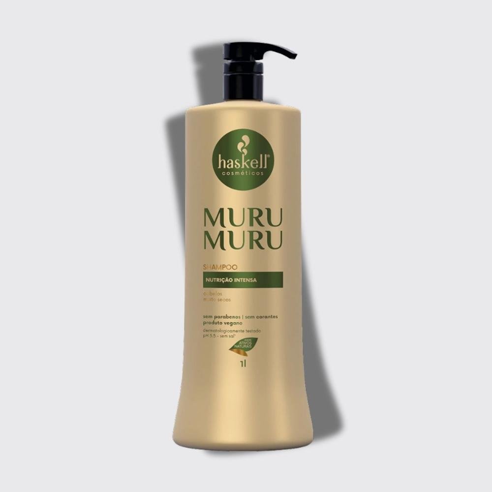 Shampoo Haskell Muru Muru Nutrição Hidratação 1000 ml 1L 4
