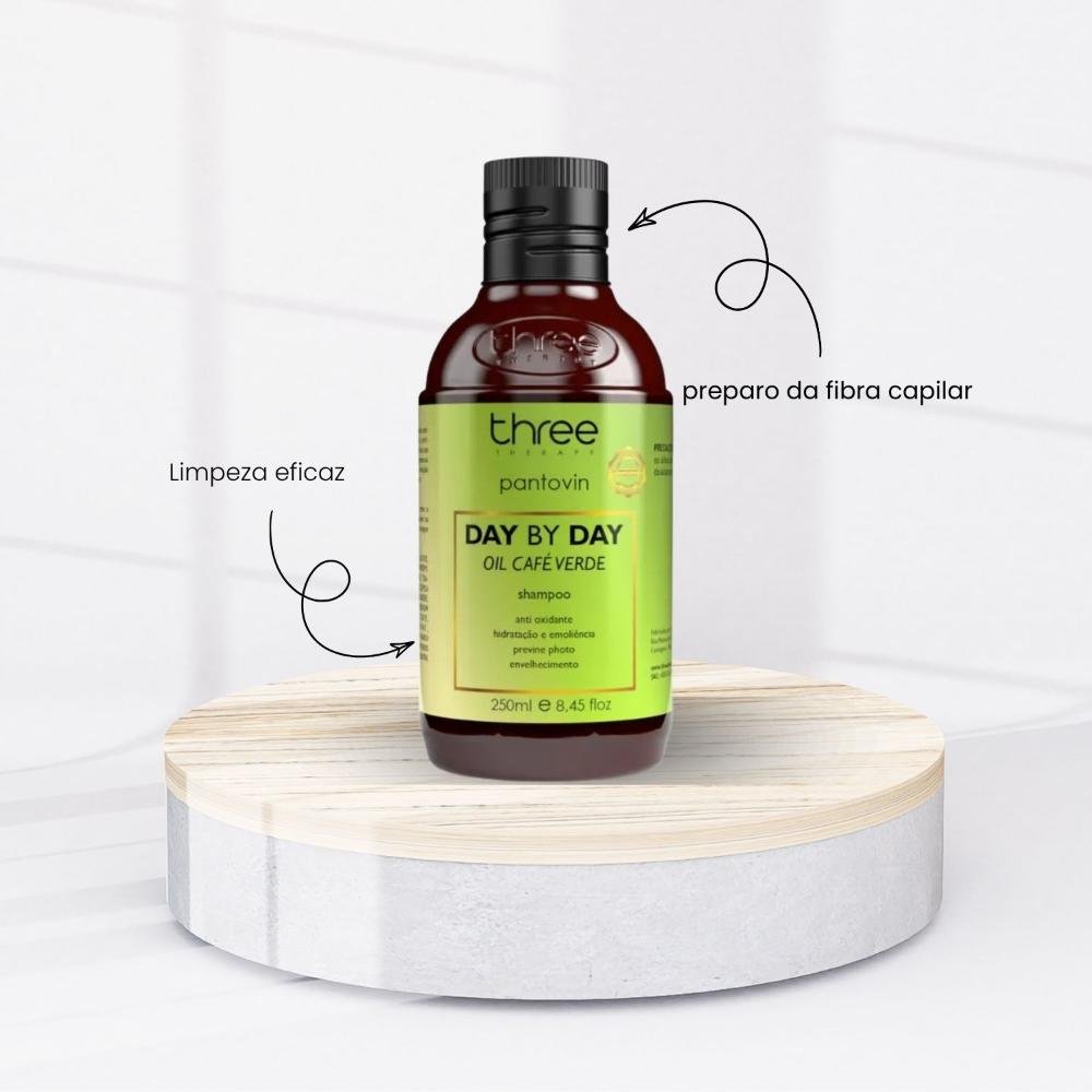Three Therapy Day By Day Shampoo Óleo Café Verde 250 ml 250ml 2