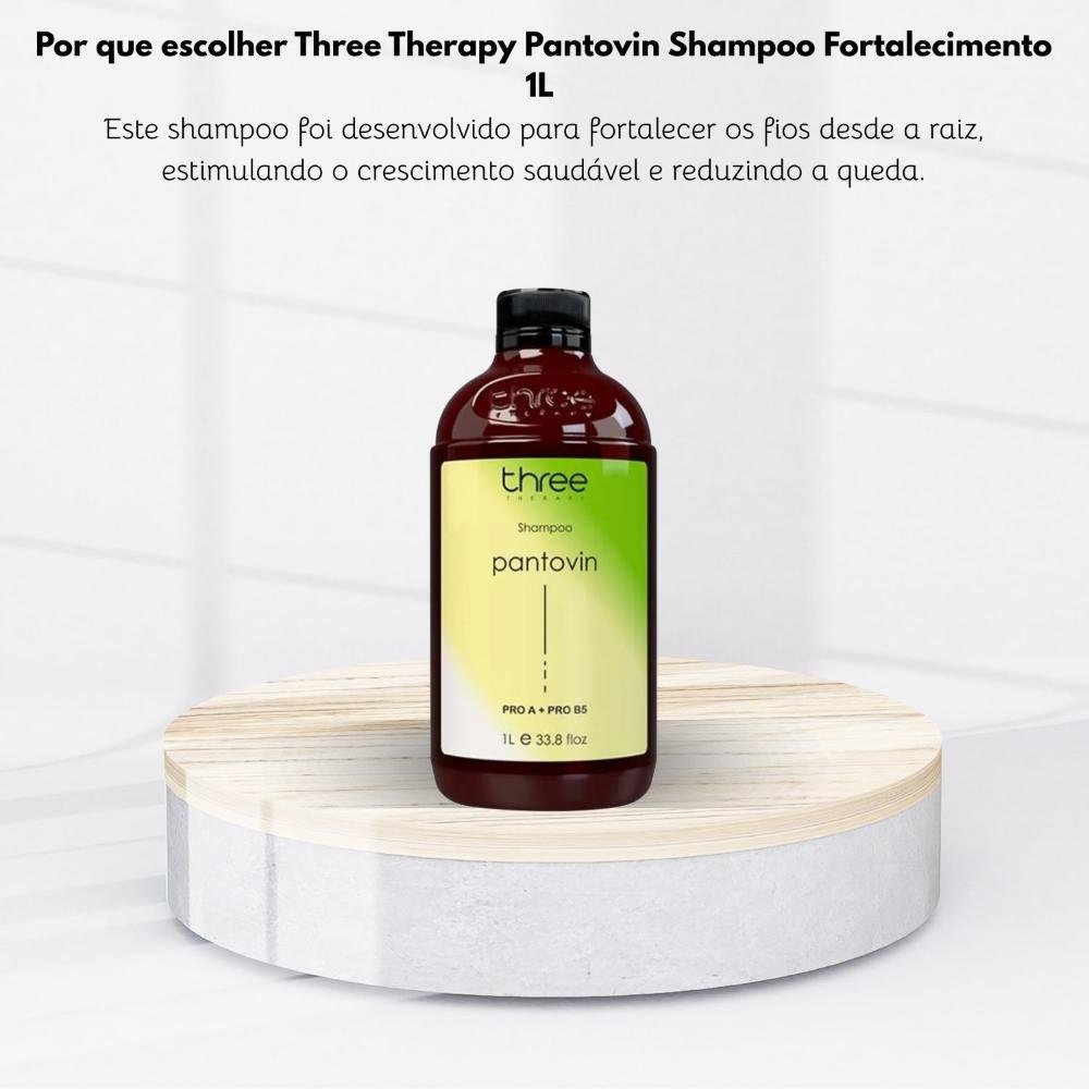 Three Therapy Pantovin Shampoo Fortalecimento 1 L 1L 5