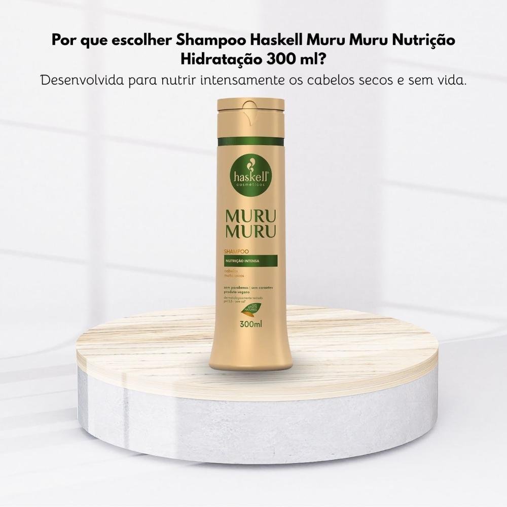 Shampoo Haskell Muru Muru Nutrição Hidratação 300 ml 300ml 5