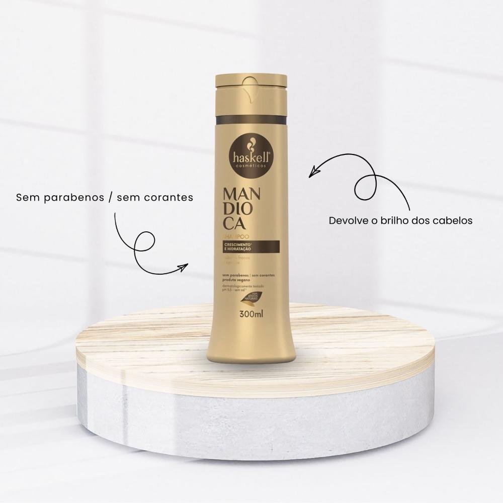 Shampoo Haskell Mandioca Força Crescimento 300 ml 300ml 2