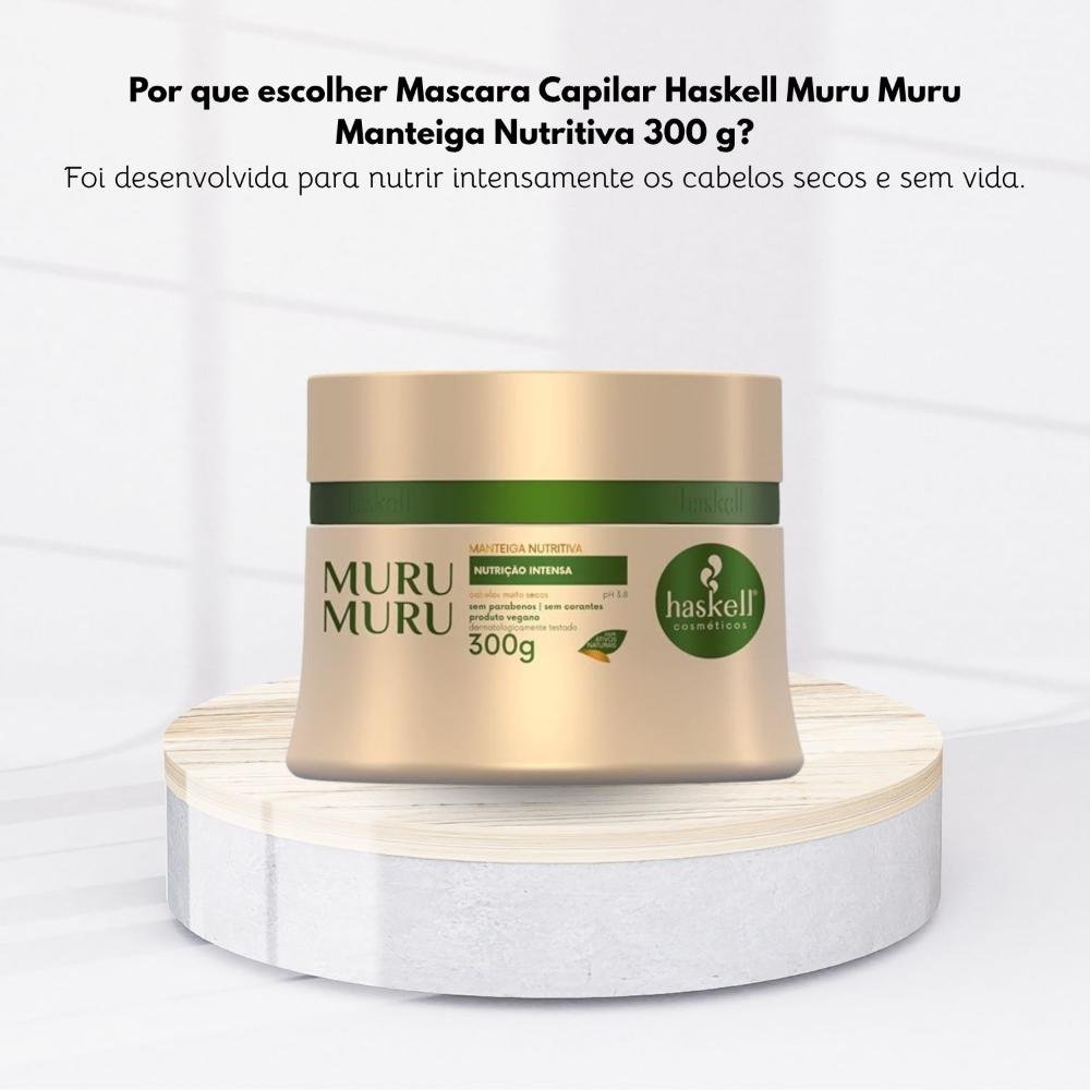 Mascara Capilar Haskell Muru Muru Manteiga Nutritiva 300 g 300g 5