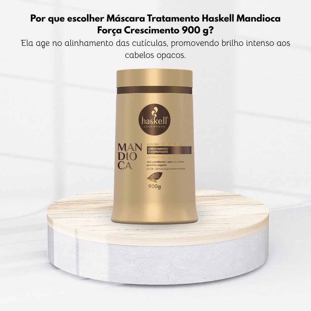 Máscara Tratamento Haskell Mandioca Força Crescimento 900 g 900g 5
