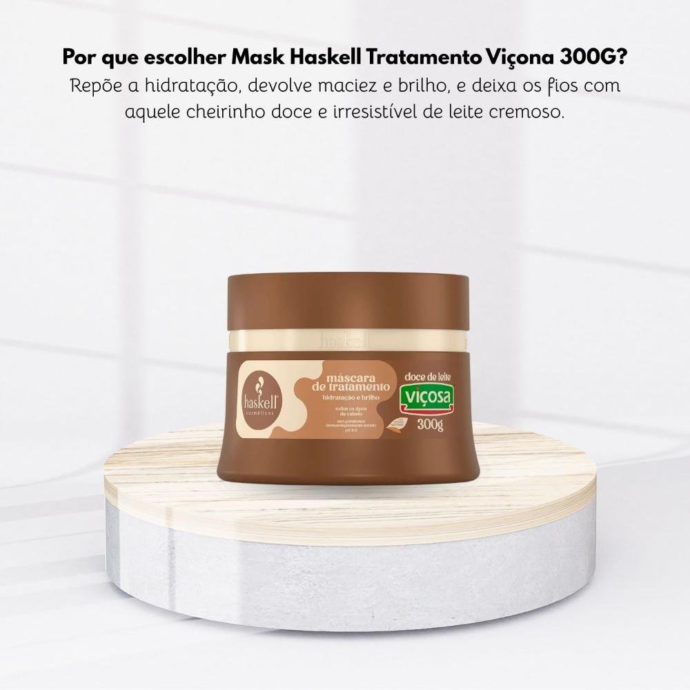 Máscara Tratamento Haskell Viçosa Doce de Leite 300g 300g 5