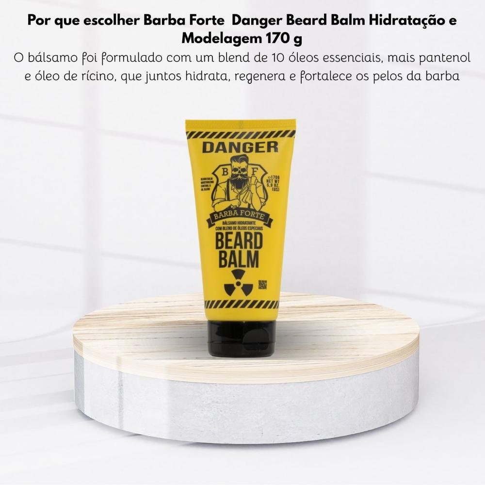 Barba Forte Danger Beard Balm Hidratação e Modelagem 170 g 170g 5