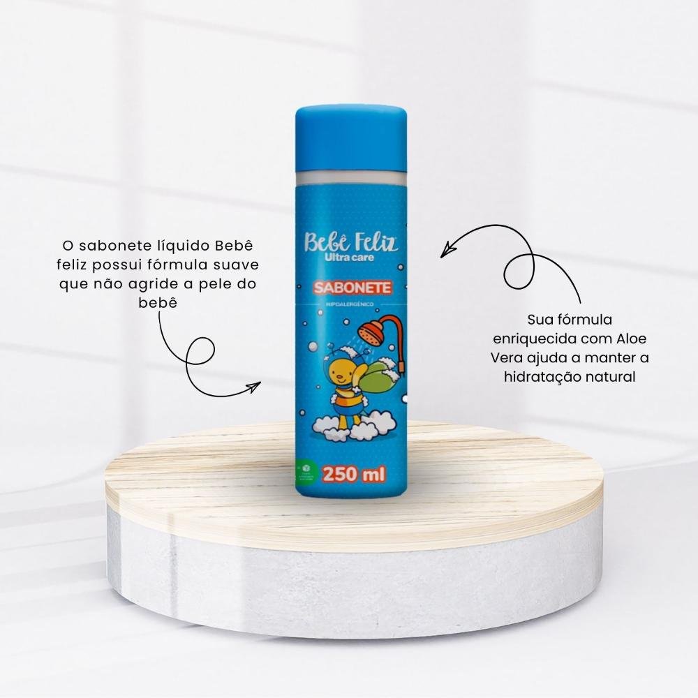 Bebê Feliz Sabonete Limpeza Suave Pele Delicada 250 ml 250ml 2