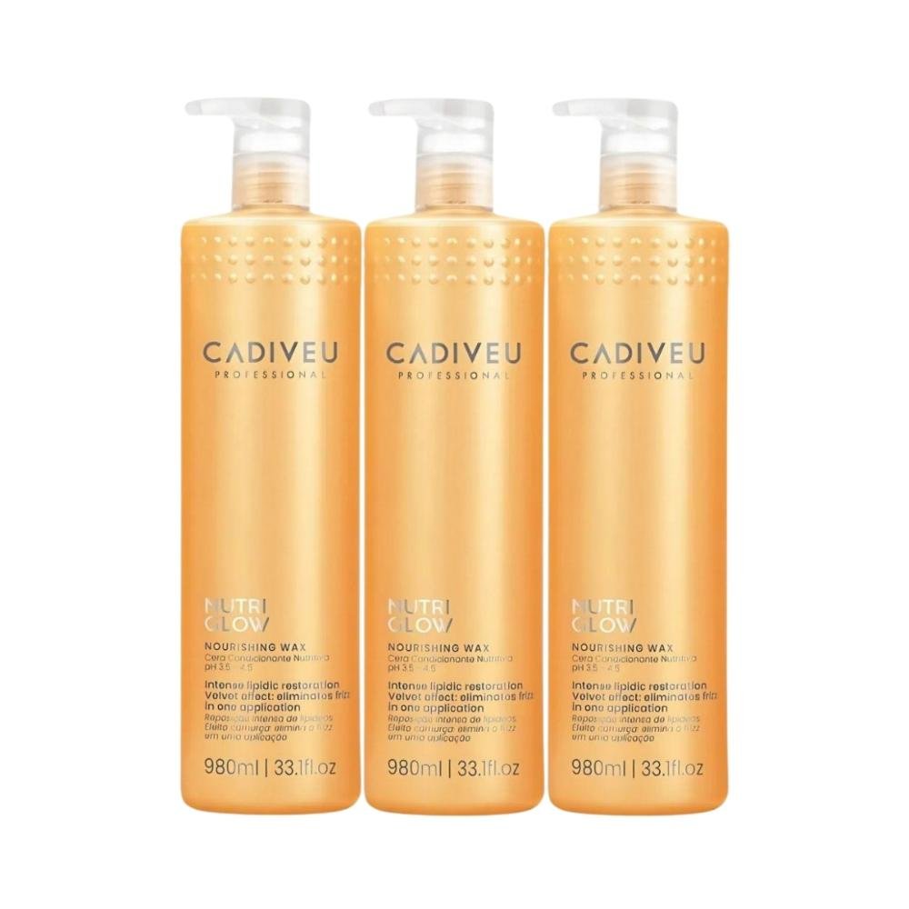 Cadiveu Nutri Glow Nourishing Wax Kit 3 Condicionante 980ml