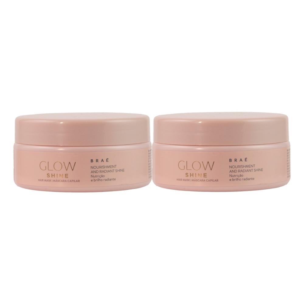 Kit Braé Glow Shine Nutrição e Brilho 2 Máscara 200 g