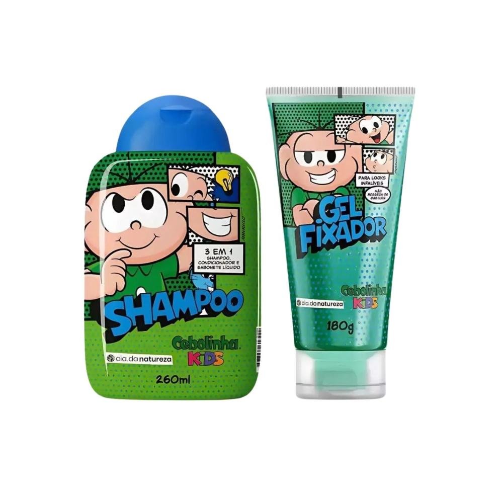 Cia da Natureza Cebolinha Kit Shampoo 3 em 1 Gel 180g ÚNICO 2