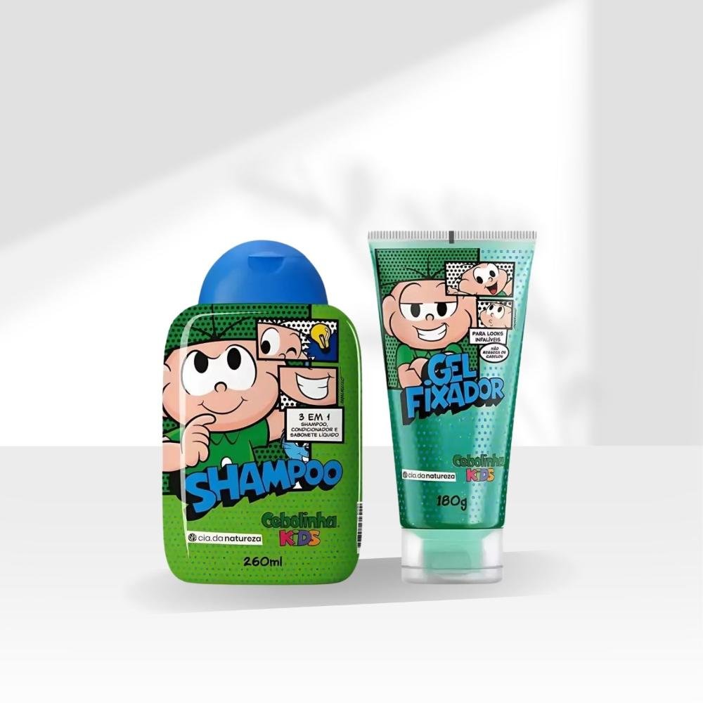 Cia da Natureza Cebolinha Kit Shampoo 3 em 1 Gel 180g ÚNICO 5