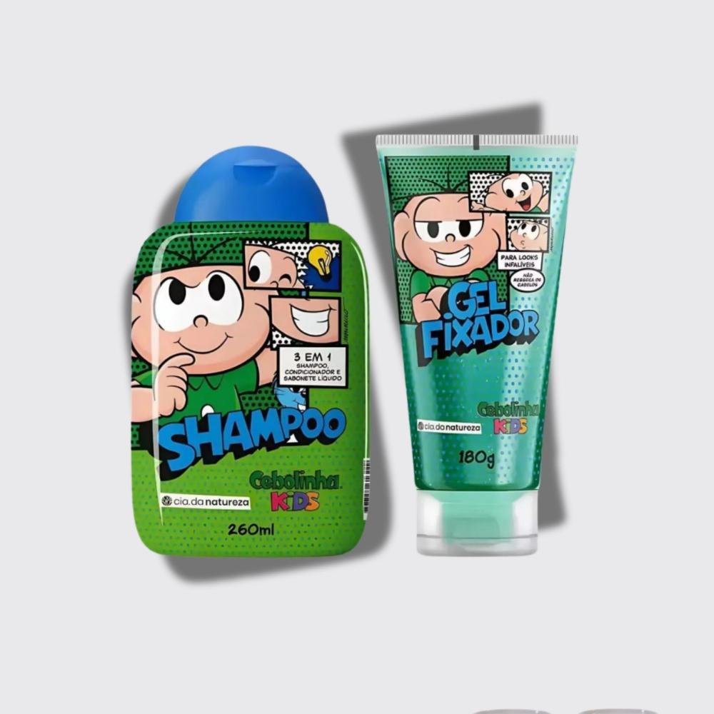 Cia da Natureza Cebolinha Kit Shampoo 3 em 1 Gel 180g ÚNICO 6