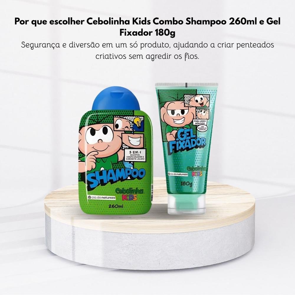 Cia da Natureza Cebolinha Kit Shampoo 3 em 1 Gel 180g ÚNICO 7