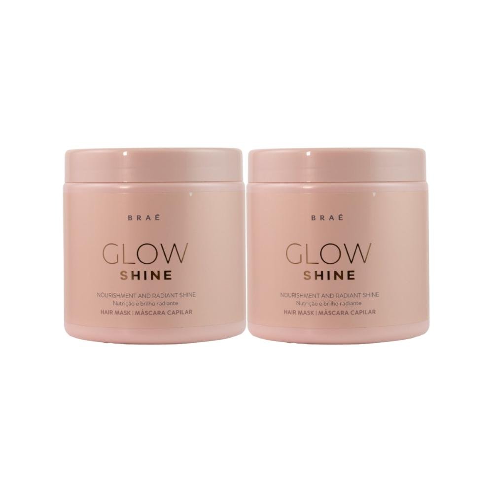 Kit Braé Glow Shine Nutrição e Brilho 2 Máscara 500 g