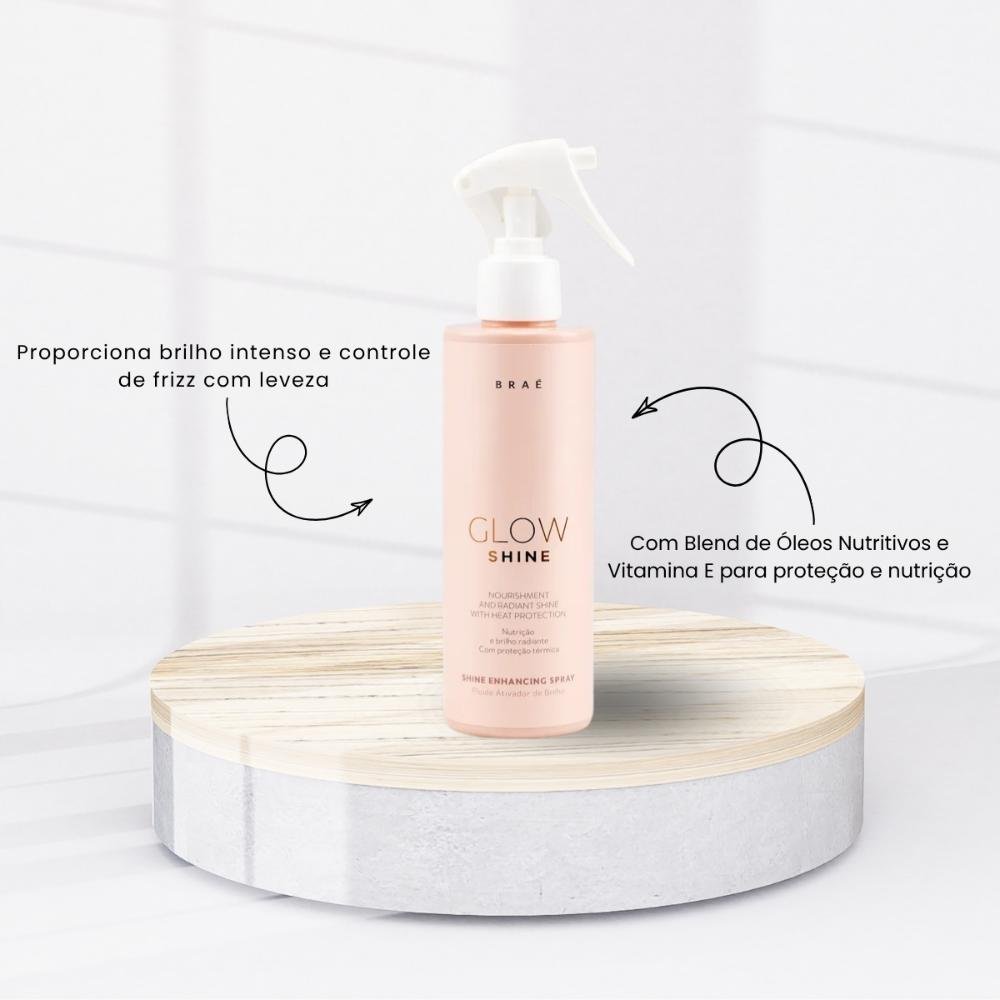 Kit Braé Glow Shine Nutrição e Brilho 3 Fluído 200 ml ÚNICO 2