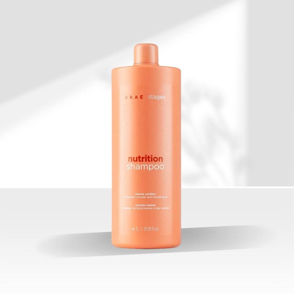 Shampoo Braé Nutrition Stages Shampoo Hidrante para Cabelos Danificados 1 Litro 1L 3