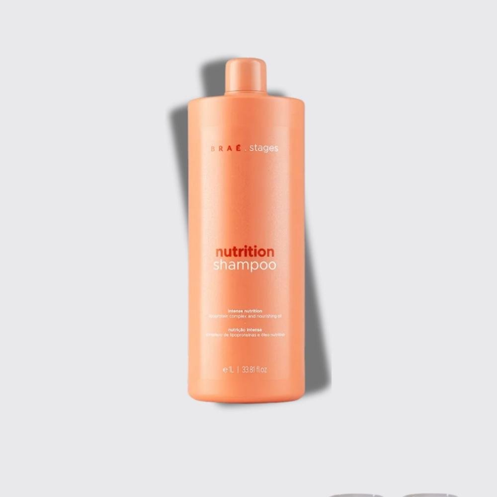 Shampoo Braé Nutrition Stages Shampoo Hidrante para Cabelos Danificados 1 Litro 1L 4