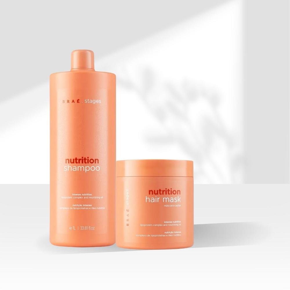 Kit Braé Stages Nutrition Shampoo 1 Litro e Máscara 500 g ÚNICO 3