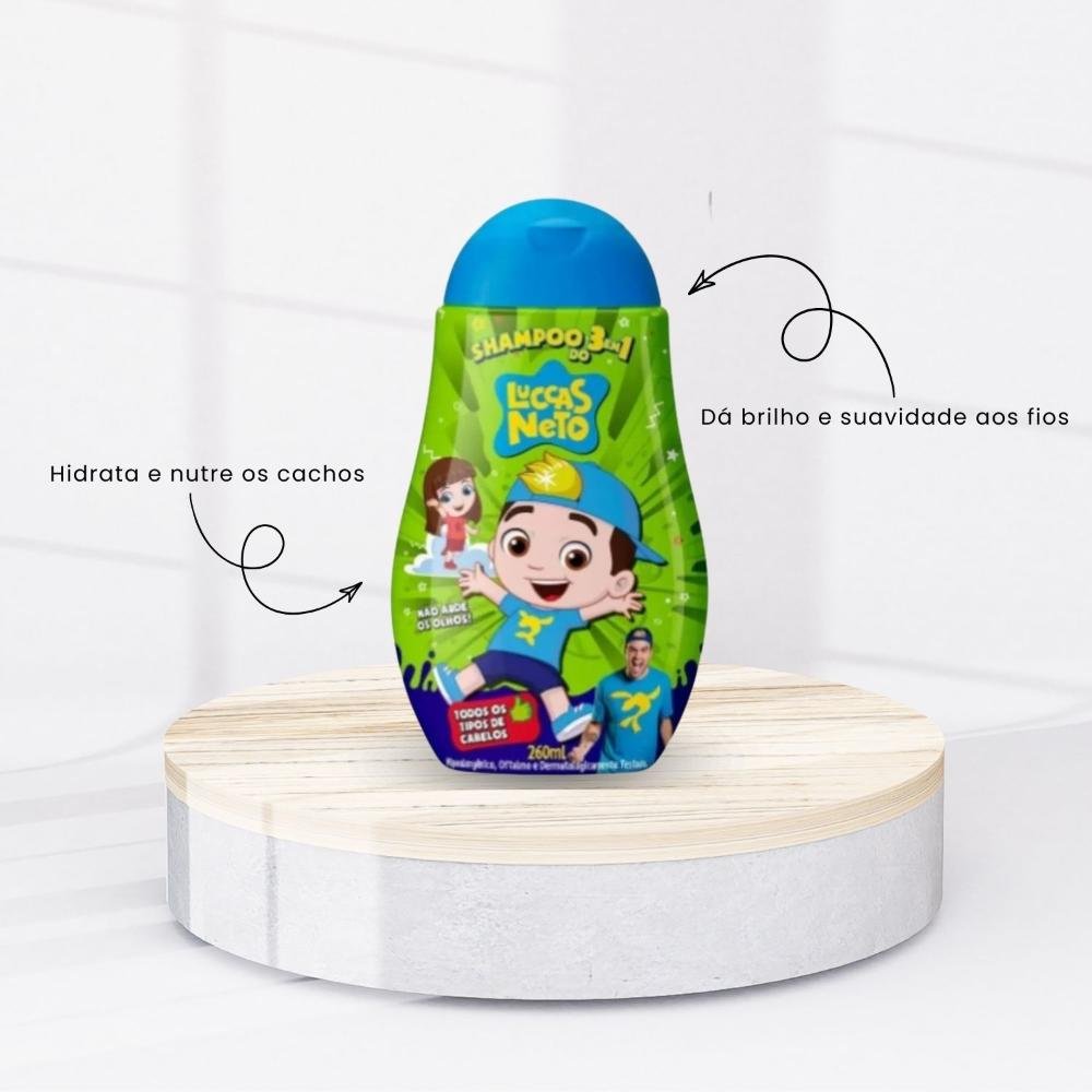Cia da Natureza Luccas Neto Combo Shampoo 3 em 1 Gel Fixador ÚNICO 2
