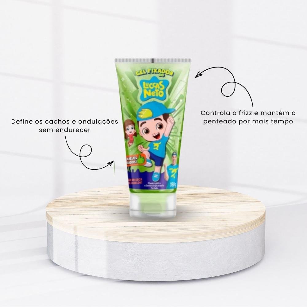 Cia da Natureza Luccas Neto Combo Shampoo 3 em 1 Gel Fixador ÚNICO 3