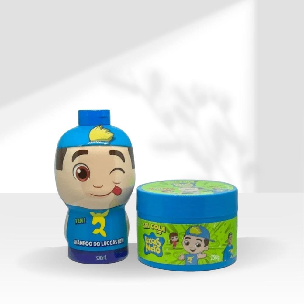 Cia da Natureza Luccas Neto Kit Shampoo 3 em 1  Gel Fixador ÚNICO 5
