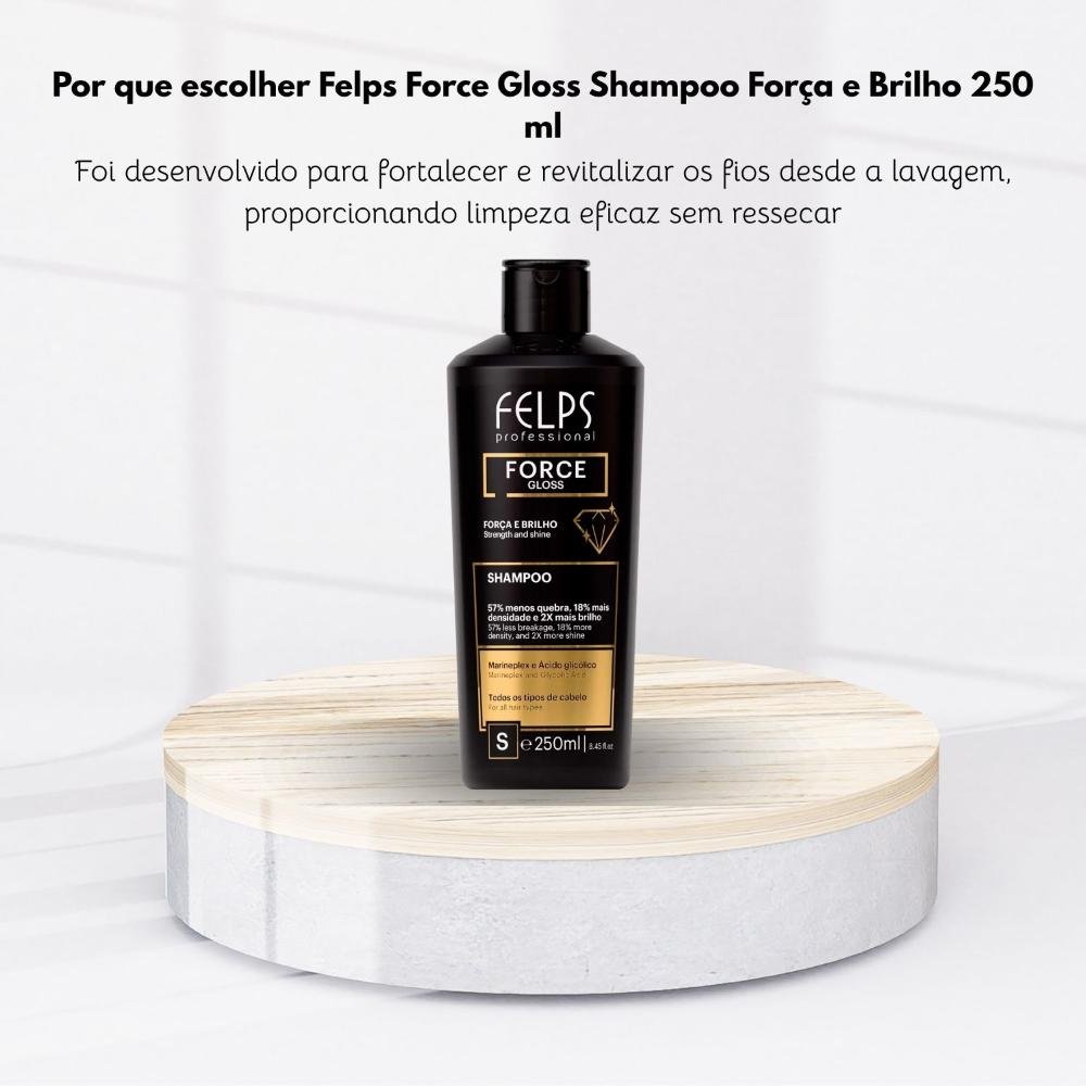 Felps Force Gloss Shampoo Força e Brilho 250 ml 250ml 10