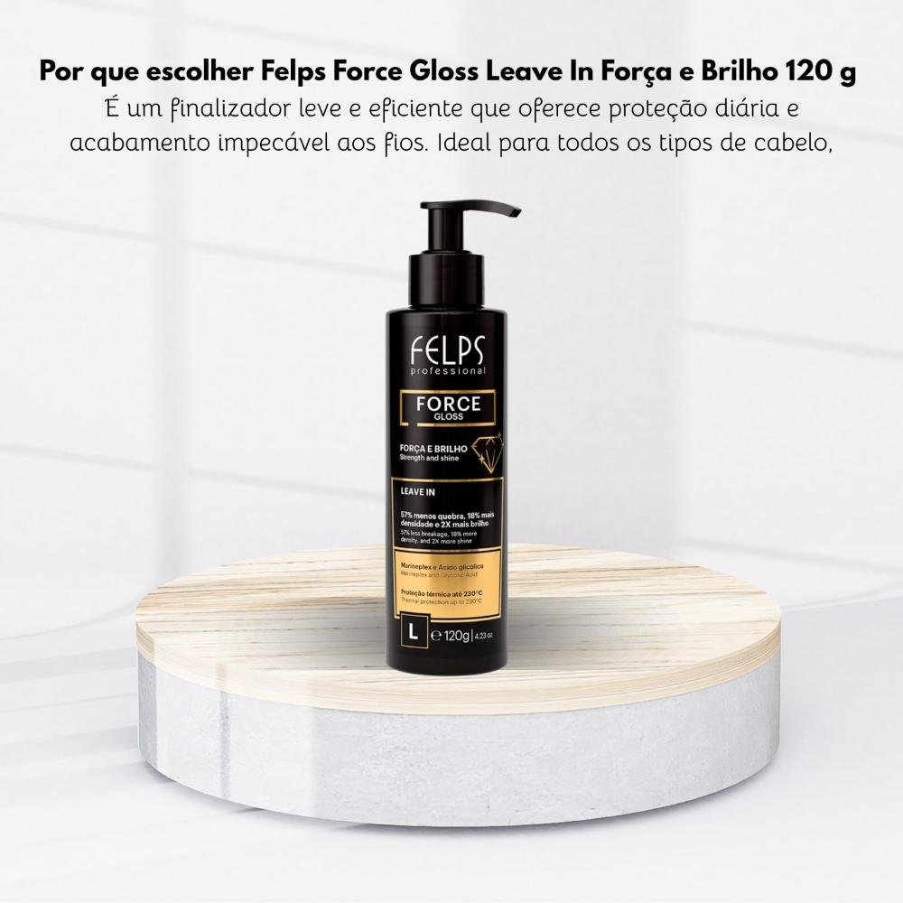 Felps Force Gloss Leave In Força e Brilho 120 g 120g 5